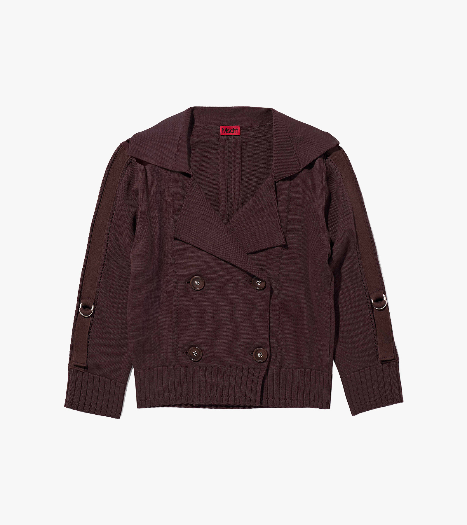 Double Button Crop Cardigan